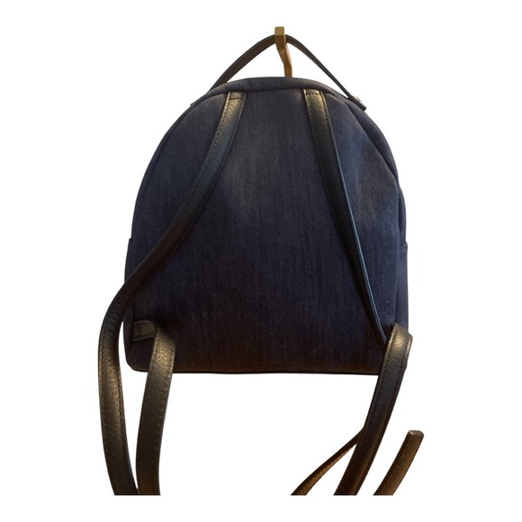 kate spade navy denim backpack with red floral appliqué main image 4
